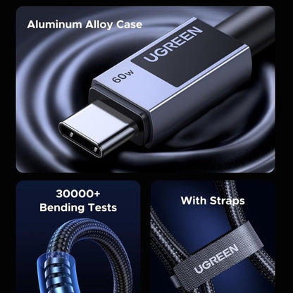 USB-C Daten- und Ladekabel - USB-C UGREEN L524, 60W, 1m, Grau