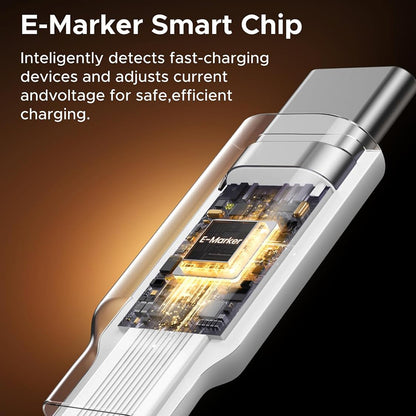 Daten- und Ladekabel USB-C - USB-C UGREEN L531, 100W, 1m, Weiß