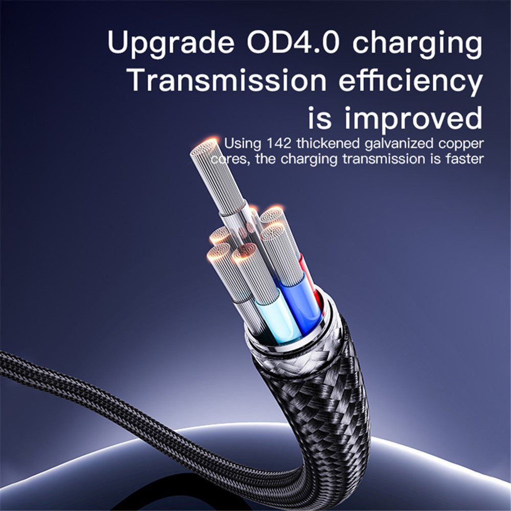 Daten- und Ladekabel USB-C - USB-C Yesido CA183, 60W, 2m, Schwarz