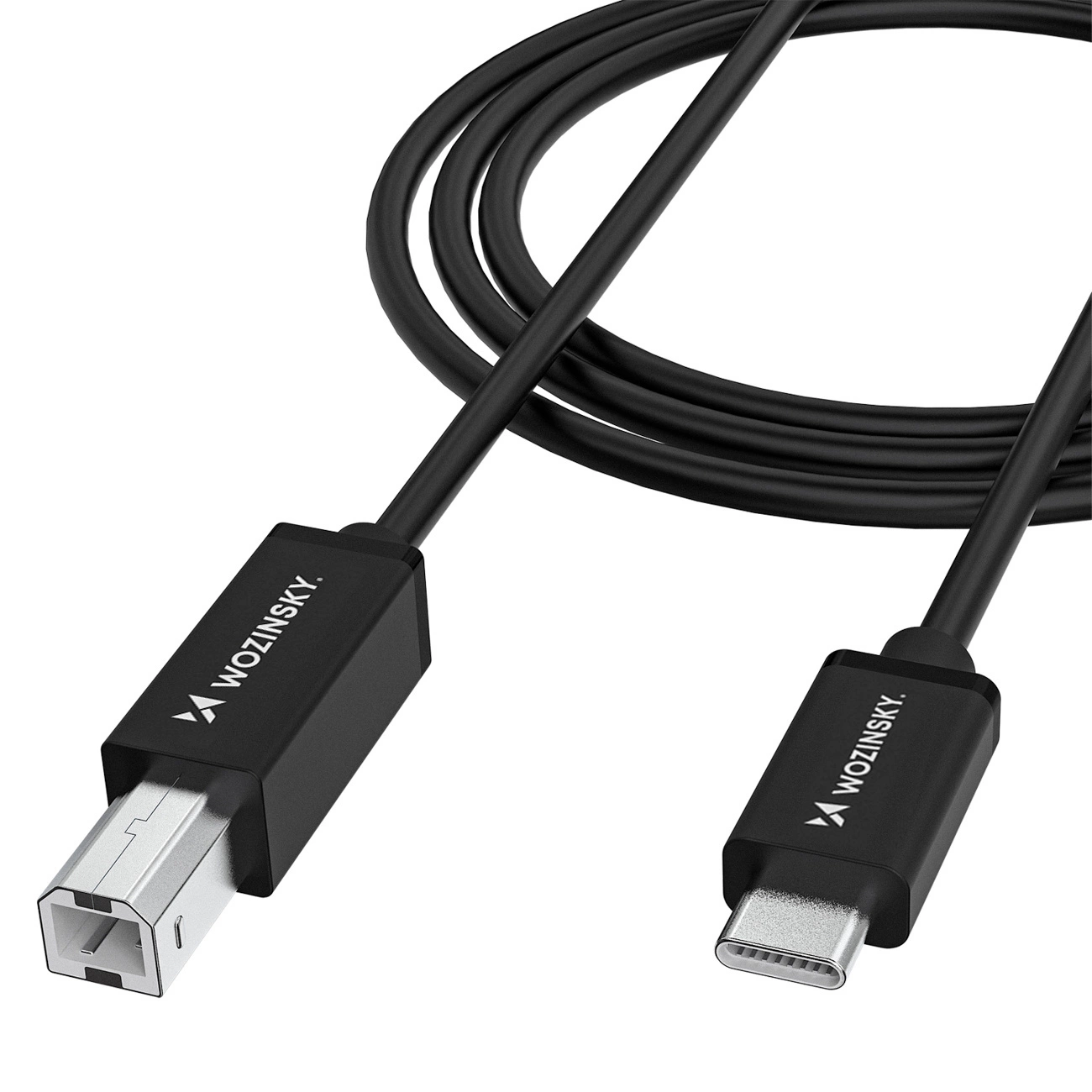 Druckerkabel WZK WKDDY1S, USB-C - USB-B, 1m, Schwarz