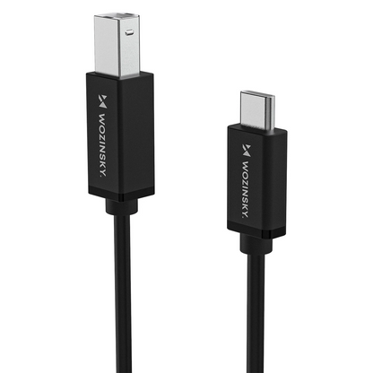 Druckerkabel WZK WKDDY2S, USB-C - USB-B, 2m, Schwarz