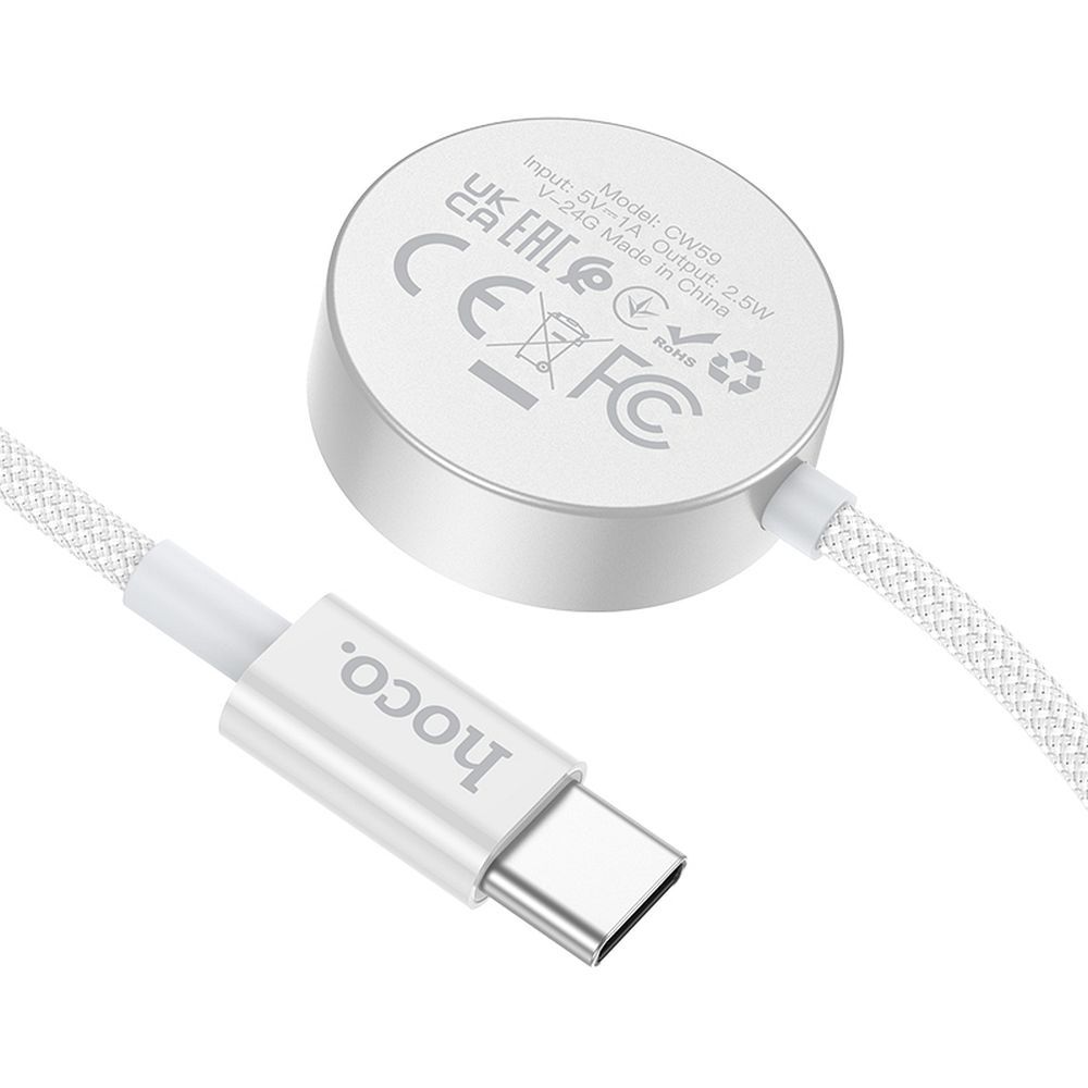 Ladekabel HOCO CW59 für Apple Watch / Samsung Galaxy Watch Series, Weiß