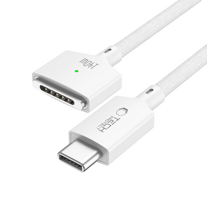 Tech-Protect MMC01 Ultraboost Ladekabel, USB-C - MagSafe 3, 140W, 2m, Weiß