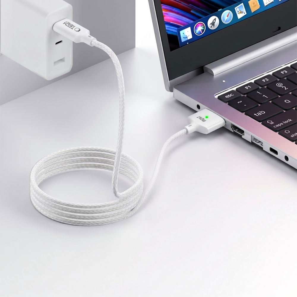 Tech-Protect MMC01 Ultraboost Ladekabel, USB-C - MagSafe 3, 140W, 2m, Weiß