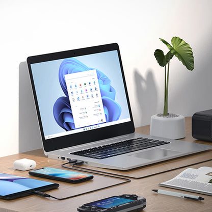 Ladekabel Techsuit AC21 ChargeNest, 1,5m, 11in1, Schwarz