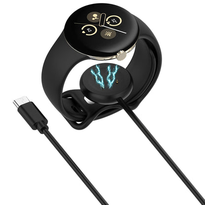 Ladekabel Techsuit THC5 für Google Pixel Watch 3 45mm / Watch 3 41mm, USB-C, Schwarz