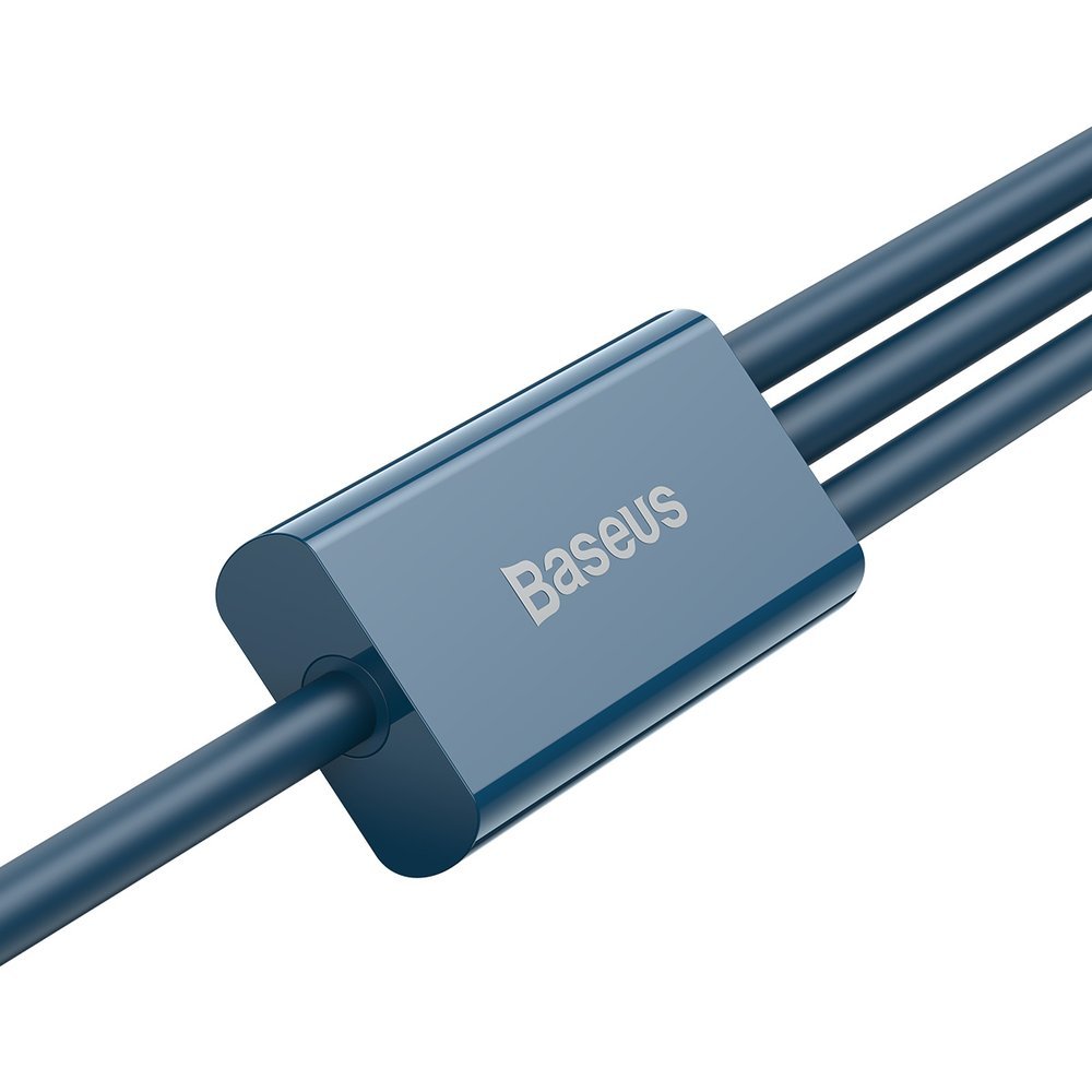 USB-A – Lightning-/Micro-USB-/USB-C-Ladekabel Baseus Superior-Serie, 20 W, 1,5 m, Blau CAMLTYS-03