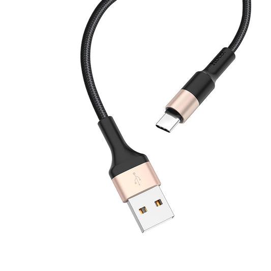 Daten- und Ladekabel USB-A - USB-C HOCO X26 Xpress, 18W, 1m, Gold