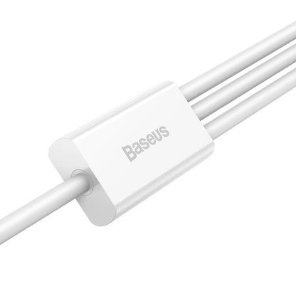 USB-A – Lightning-/Micro-USB-/USB-C-Ladekabel Baseus Superior Series, 20 W, 0,5 m, Weiß