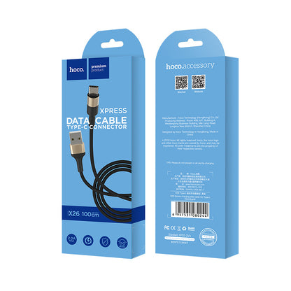 Daten- und Ladekabel USB-A - USB-C HOCO X26 Xpress, 18W, 1m, Gold