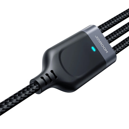 USB-A – Lightning/MicroUSB/USB-C Ladekabel Joyroom S-A18, 18 W, 1,2 m, Schwarz