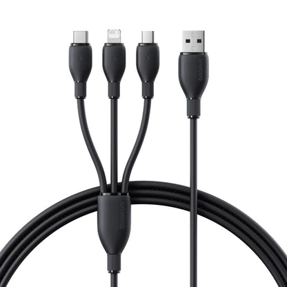 Ladekabel USB-A - Lightning / microUSB / USB-C Baseus Ultra Fast 3in1, 18W, 1.3m, Schwarz P10376303121-00