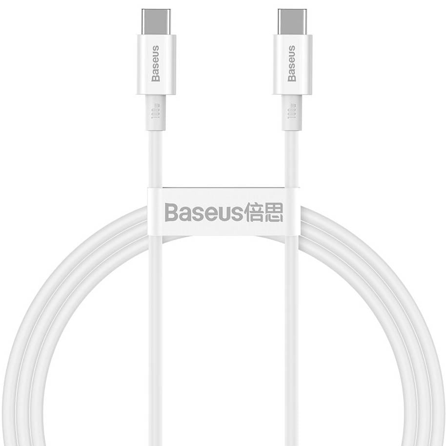 Daten- und Ladekabel USB-C - USB-C Baseus Superior Series, 100 W, 1 m, Weiß CATYS-B02