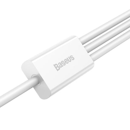 USB-A – Lightning-/Micro-USB-/USB-C-Ladekabel Baseus Superior-Serie, 20 W, 1,2 m, Weiß CAMLTYS-02