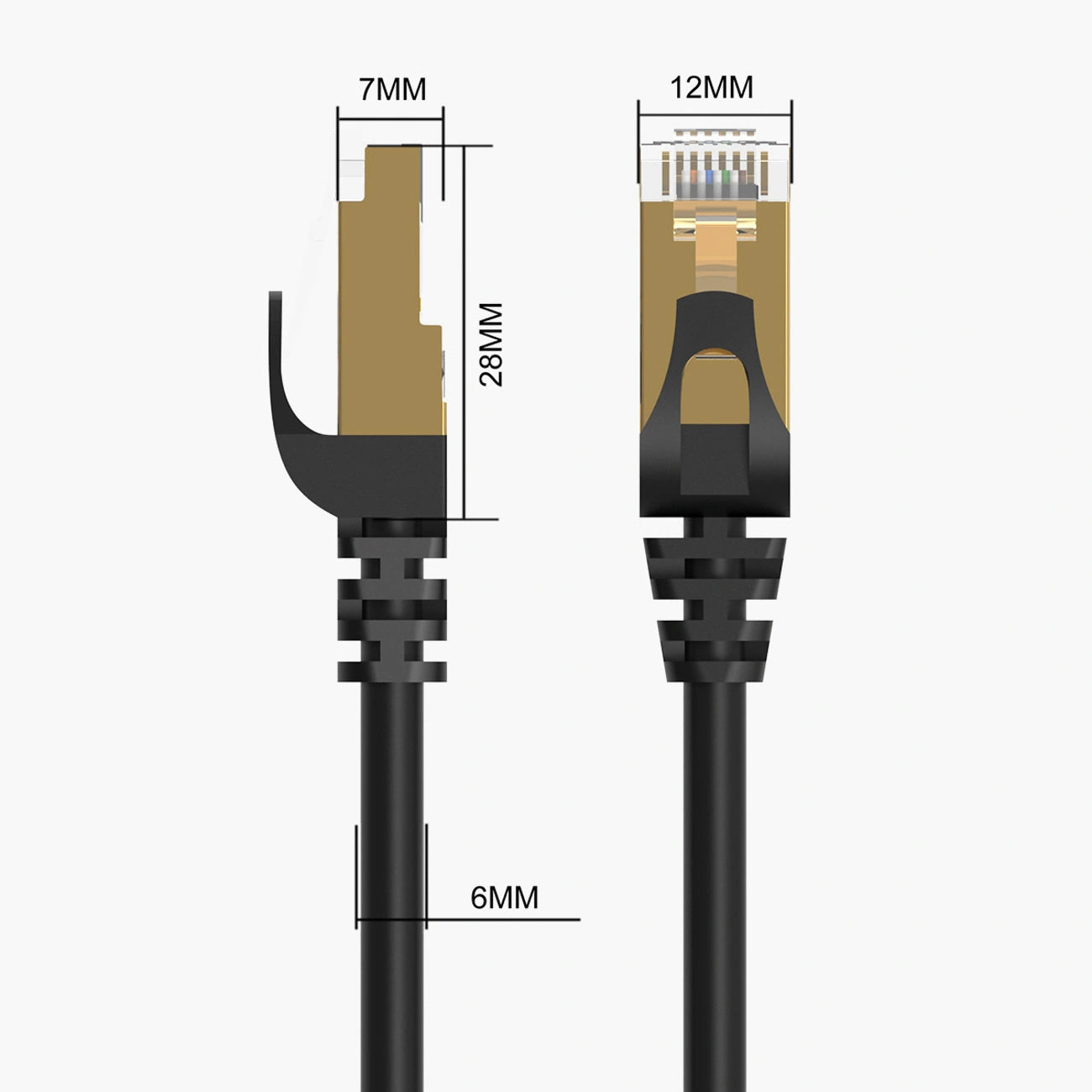 Orico PUG-C7 Netzwerkkabel, UTP, Cat7, 10m, Schwarz