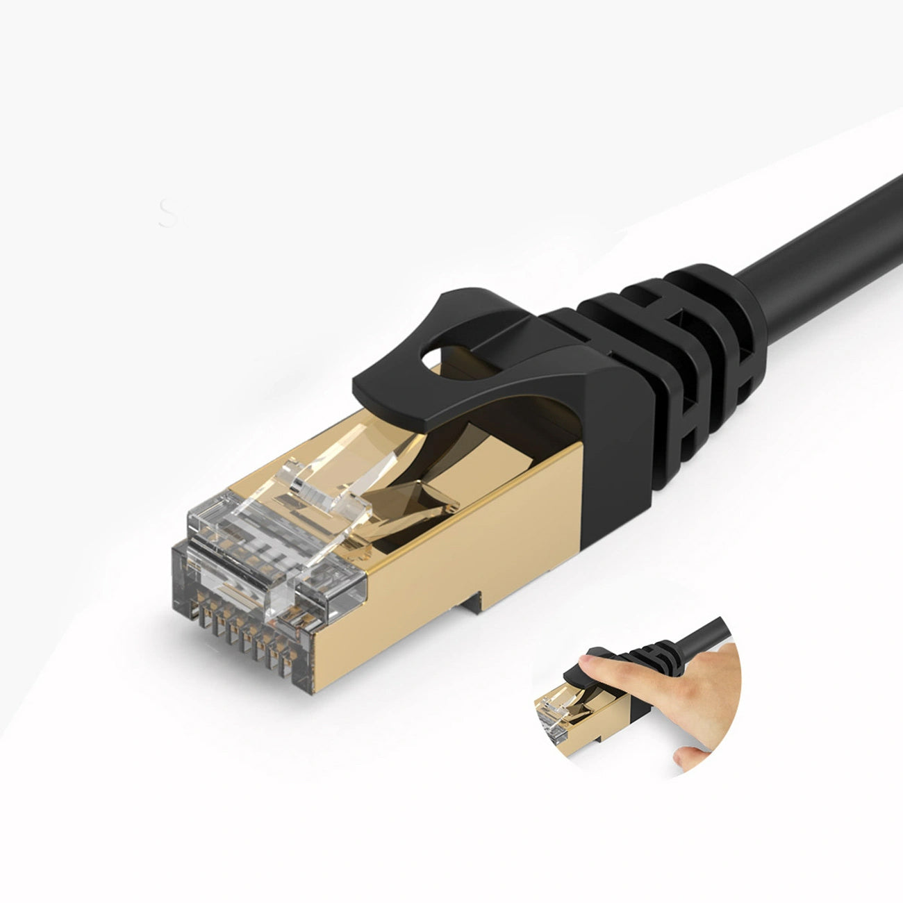 Orico PUG-C7 Netzwerkkabel, UTP, Cat7, 10m, Schwarz