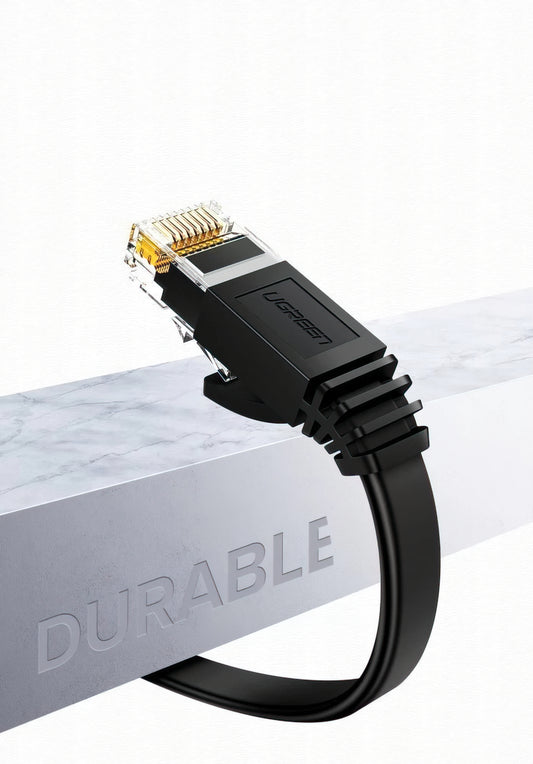 UGREEN NW102 Flat Netzwerkkabel, UTP, Cat6, 2m, Schwarz