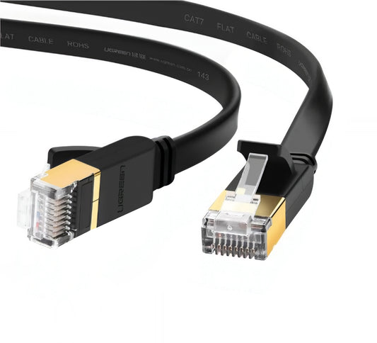 UGREEN NW106 Flachkabel, UTP, Cat7, 10m, Schwarz