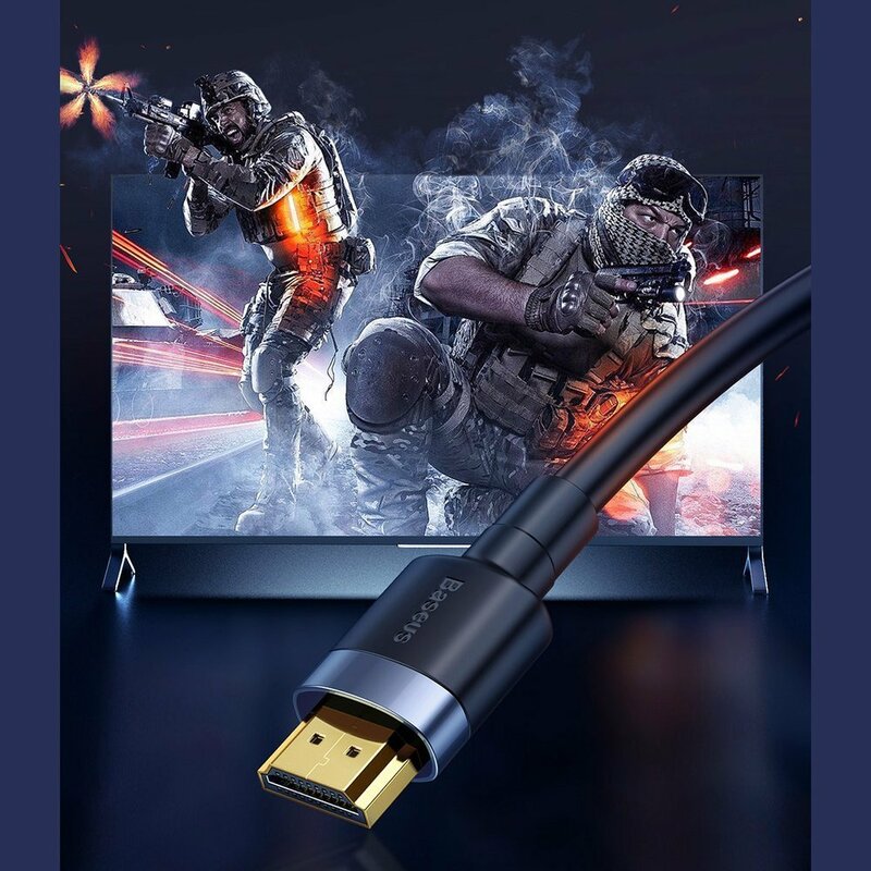 Baseus Cafule Videokabel, HDMI - HDMI, 4K, 5m, Schwarz CADKLF-H01