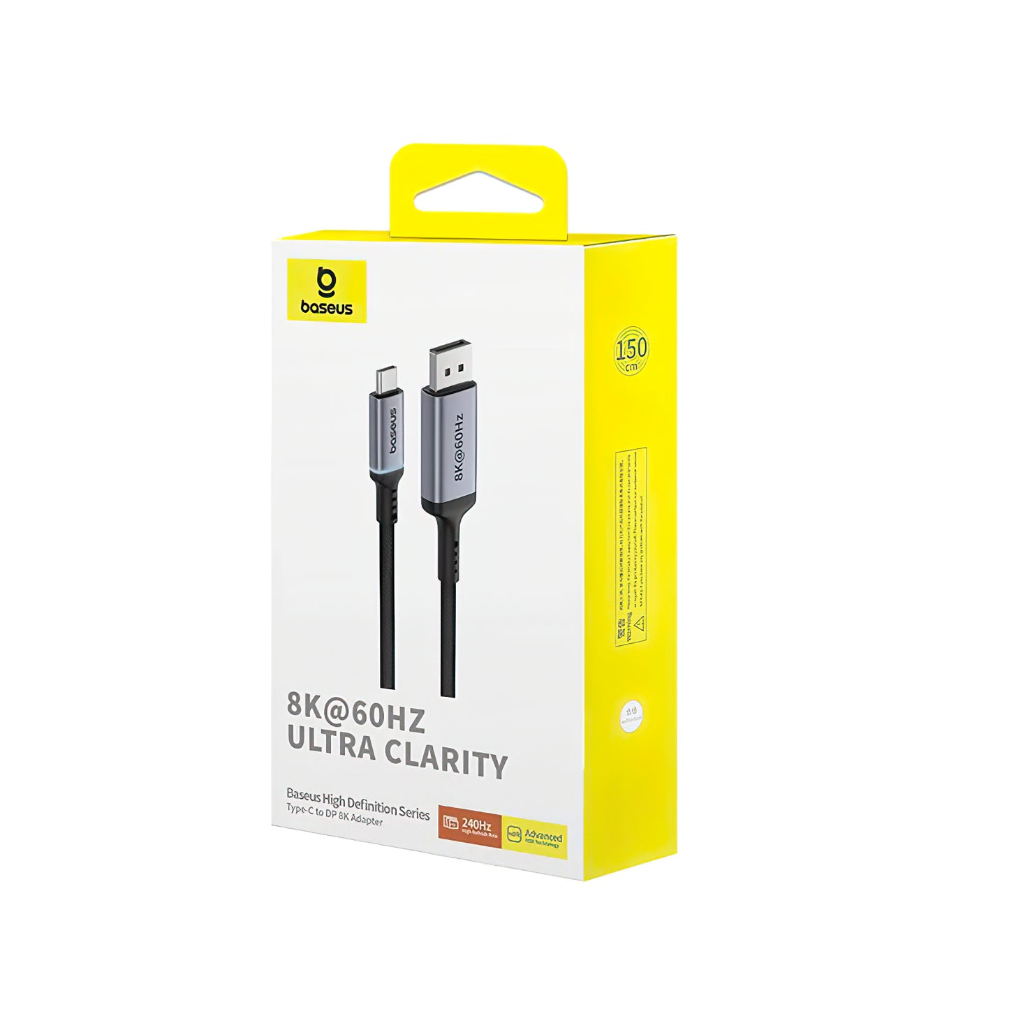 Audio- und Videokabel USB-C – DisplayPort Baseus Ultra Clarity, 8K, 1,5 m, Schwarz B0063370D111-00