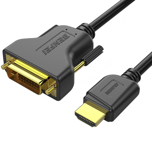 Benfei Video Cable, HDMI - DVI, 1080P, 0.9m, Black