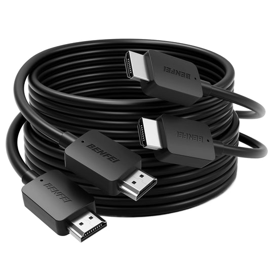 Benfei Video Cable, HDMI - HDMI, 8K, 1.8m, Set of 2 Pieces, Black