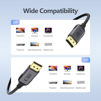 Video-Kabel Tech-Protect Ultraboost, DisplayPort - DisplayPort, 4K, 2m, Schwarz