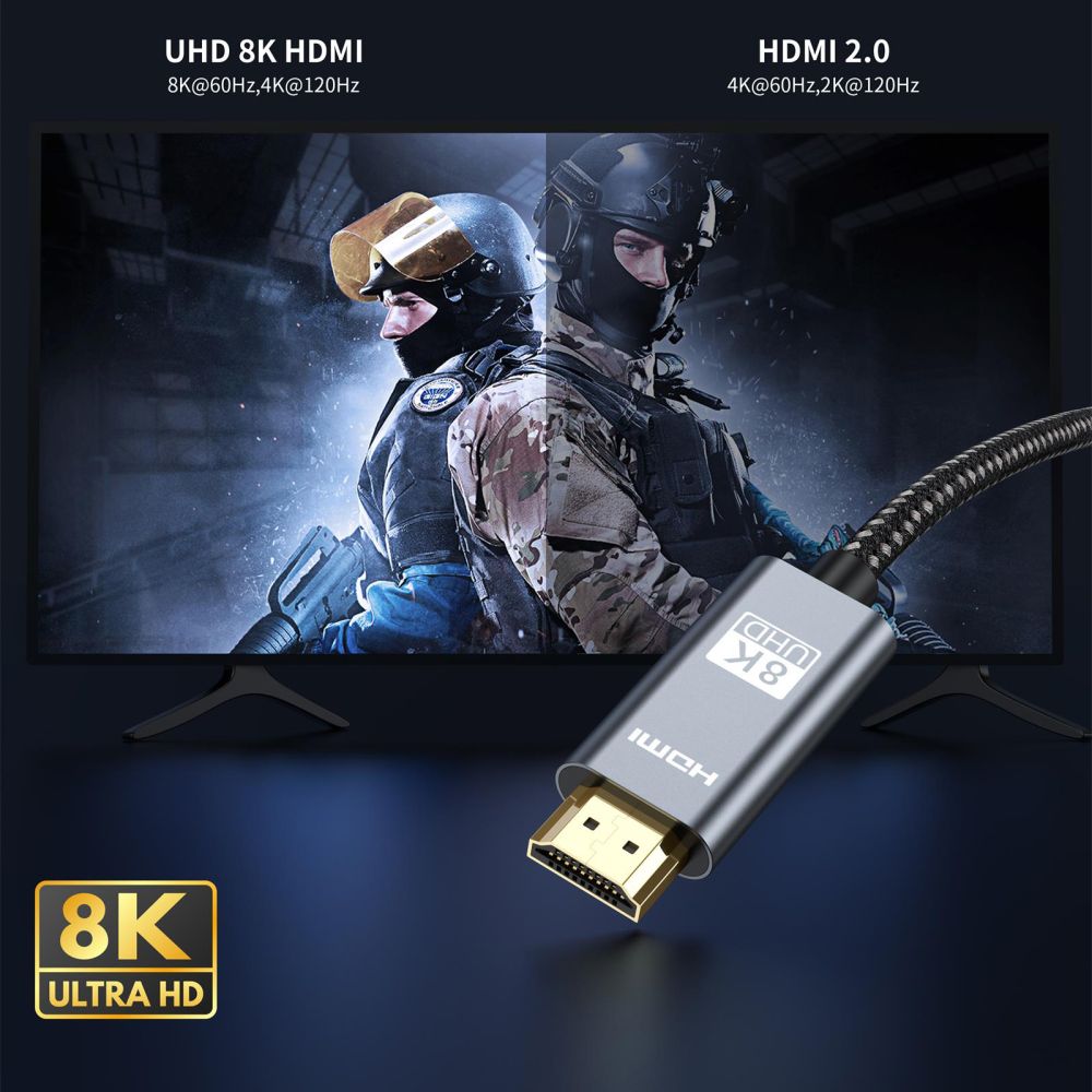 Tech-Protect Ultraboost-Videokabel, HDMI - HDMI, 8K, 1 m, Schwarz