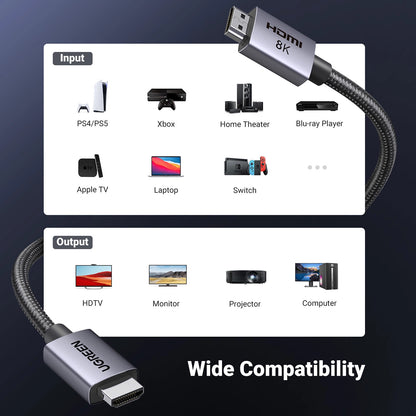 UGREEN HD171 Videokabel, HDMI - HDMI, 8K, 3m, Schwarz