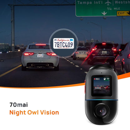 Autokamera 70mai Dashcam Omni 360 X200, 1080P, 32 GB, WLAN, GPS, KI, Sprachsteuerung, 1,2-Zoll-Display X200-32-BK