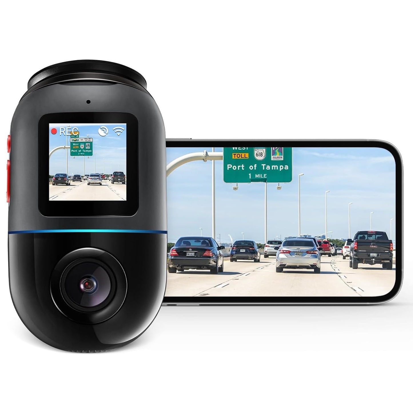 Autokamera 70mai Dashcam Omni 360 X200, 1080P, 32 GB, WLAN, GPS, KI, Sprachsteuerung, 1,2-Zoll-Display X200-32-BK