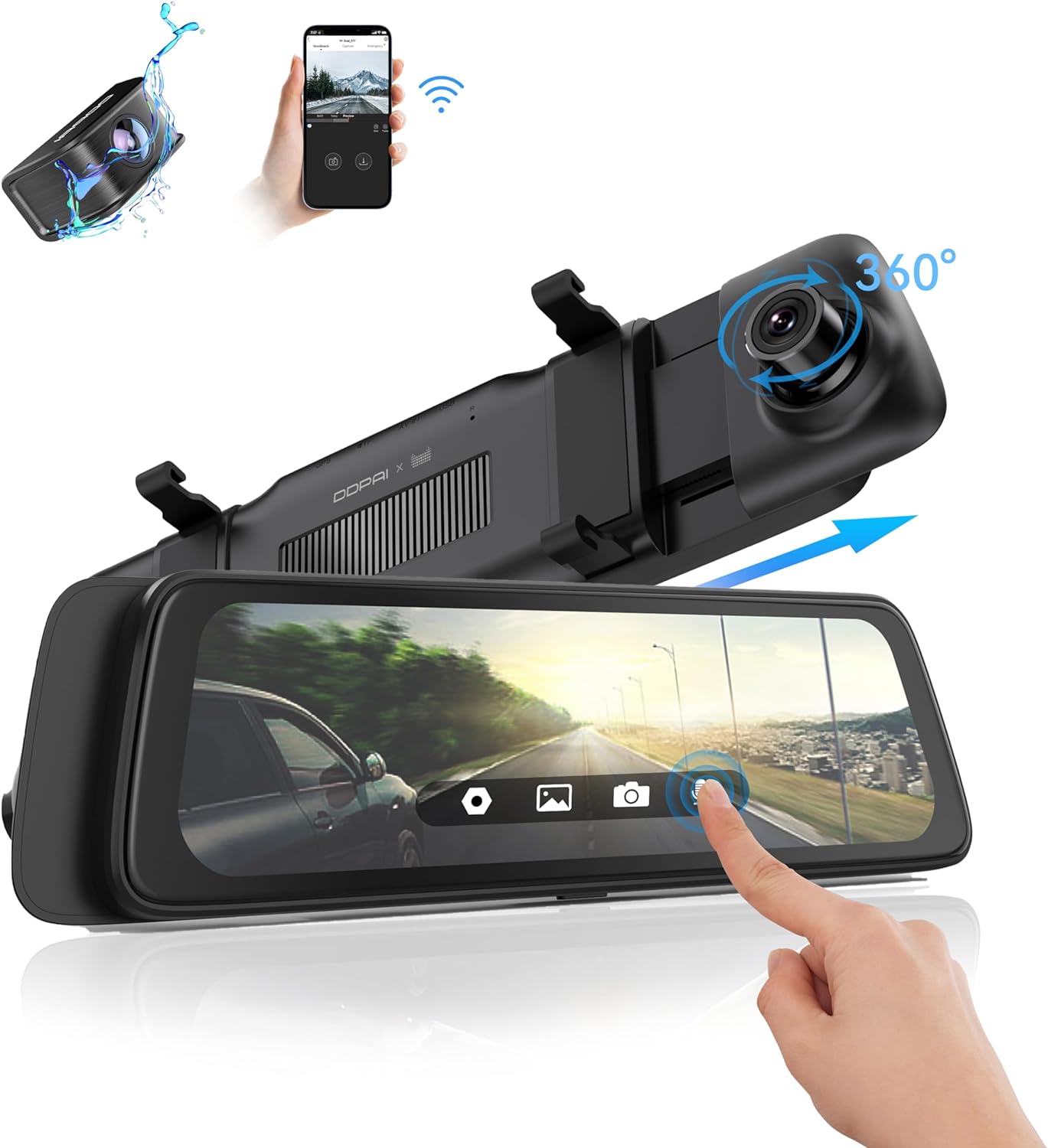 Auto-Kamera Vorne Hinten DDPAI Mola E3, 2K, Wi-Fi