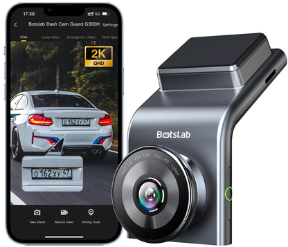 Front- und Rückfahrkamera Botslab G300H Plus, 4K, Wi-Fi, GPS, 2,4-Zoll-Display
