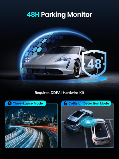 Auto-Dashcam DDPAI Z50 Pro Dual, Vorne Hinten, 4K, Wi-Fi, GPS, 3-Zoll-Display