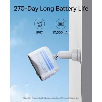 Baseus N1 Plus Surveillance Camera, Wi-Fi, 2K, IP67, Outdoor, White S0TV022132