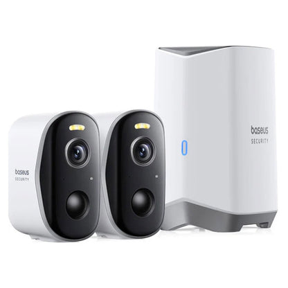 Überwachungskamera Baseus N1 Plus, Wi-Fi, 2K, IP67, Außenbereich, Set 2 Stück, Weiß S0TW012131