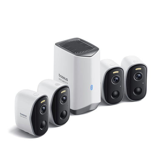 Baseus N1 Überwachungskamera, Wi-Fi, 2K, IP67, Außenbereich, 4er-Set S0TW022131