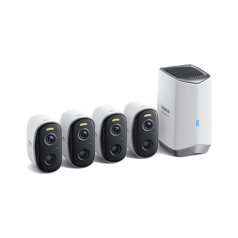 Baseus N1 Überwachungskamera, Wi-Fi, 2K, IP67, Außenbereich, Set 4 Stück ACSLH-01