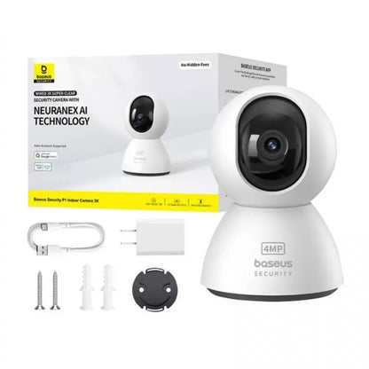 Baseus P1 Surveillance Camera, Wi-Fi, 3K, Indoor, White S0ST002130