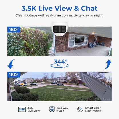 Überwachungskamera iMILAB EC6 Panorama, Wi-Fi, 3.5K, IP66, Außenbereich CMSXJ115A