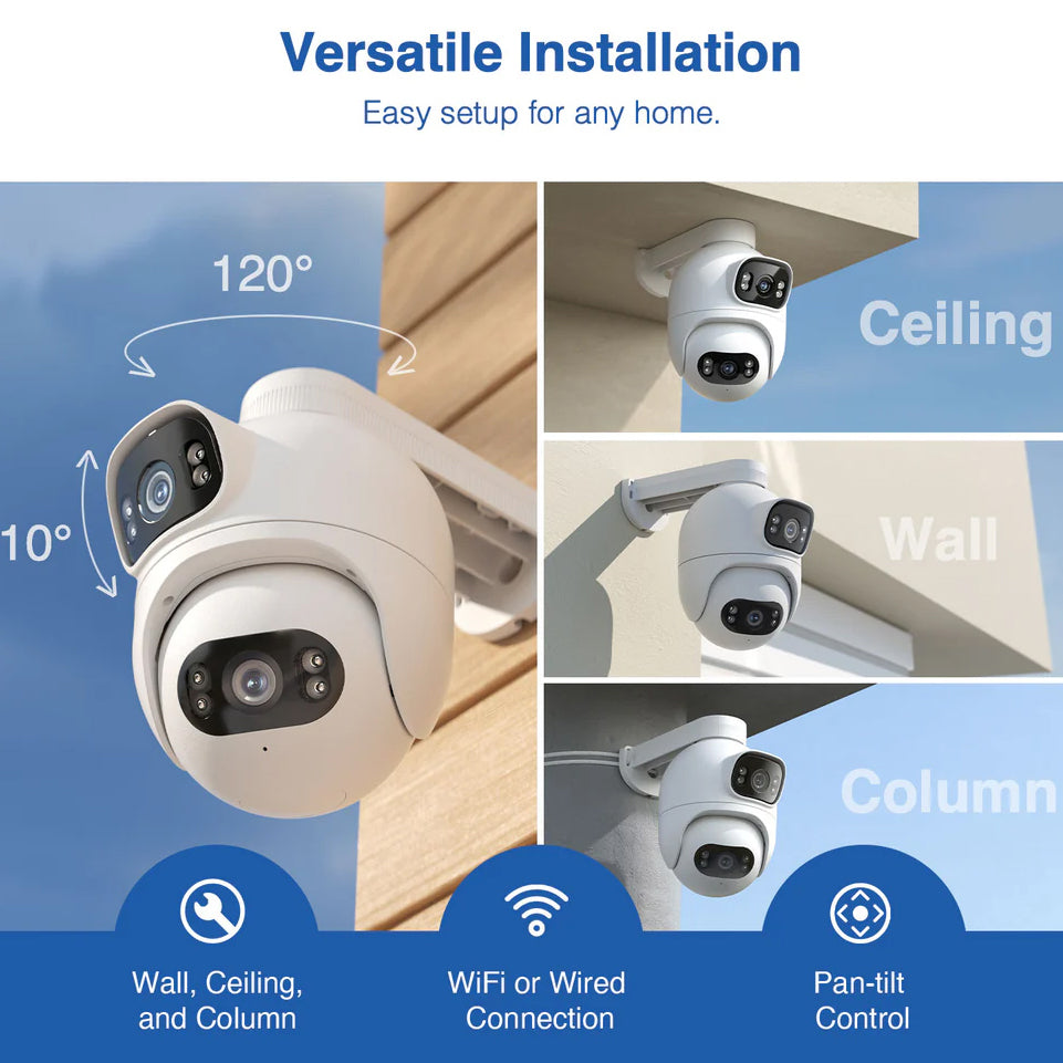 iMILAB EC6 Dual-Überwachungskamera, WLAN, 2K, IP66, Outdoor CMSXJ68A