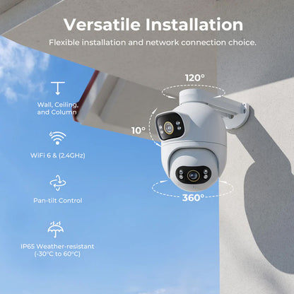 Überwachungskamera iMILAB EC6 Dual, Wi-Fi, 3K, IP66, Außenbereich CMSXJ68A