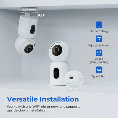 iMILAB C30 Dual Security Camera, Wi-Fi, 3K, Indoor CMSXJ111A