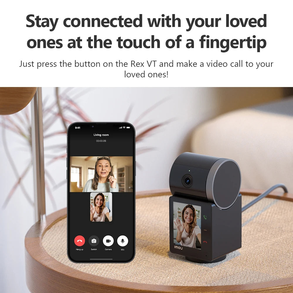 Überwachungskamera Imou Rex VT Pro, Wi-Fi, 3K, Innen, Schwarz IPC-S2VBP-5M0WR