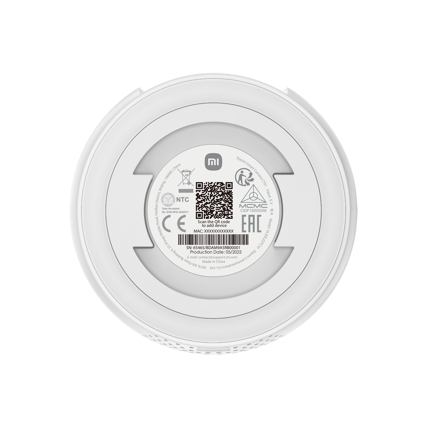 Xiaomi Überwachungskamera C701, Wi-Fi, 4K, Innenbereich BHR07X7EU