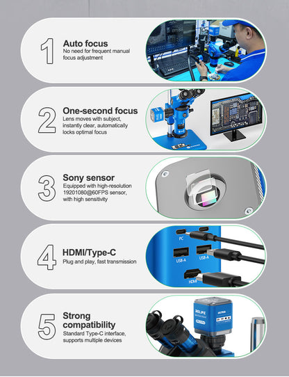 Relife MC3 Pro Microscope Camera, 1080P