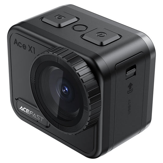 Sportkamera Acefast X1, 4K, Wi-Fi, Schwarz