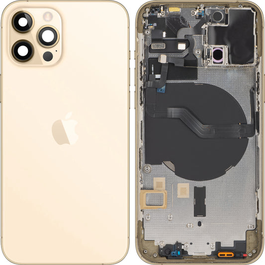 Apple iPhone 12 Pro Akkudeckel, mit mittlerem Gehäuse, Gold, Swap