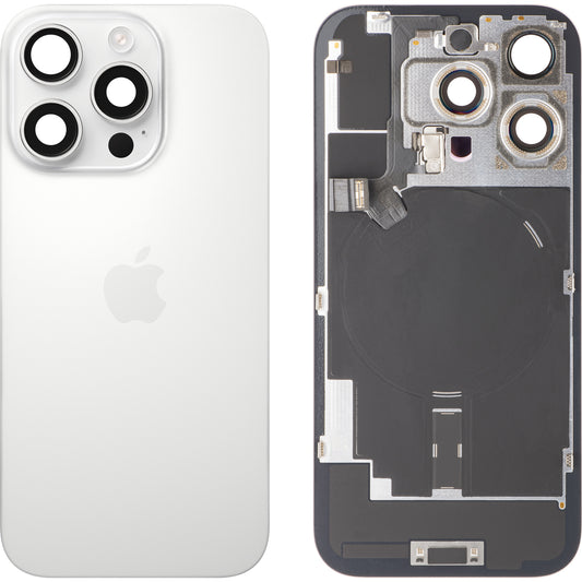 Apple iPhone 16 Pro Battery Cover, White (White Titanium), Swap