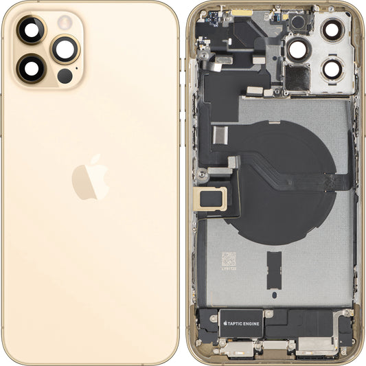 Batteriedeckel Apple iPhone 12 Pro Max, mit Mittelgehäuse, Vollständige Teile, Gold, Swap